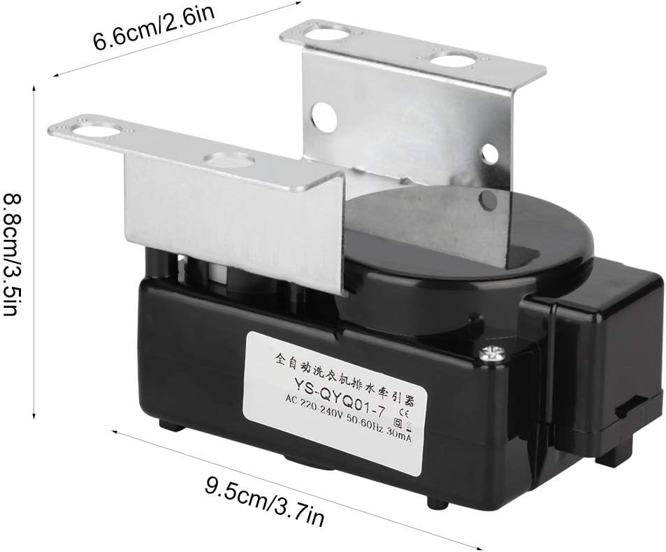 Fdit Washing Machine Drain Valve Replacement Part Washing Machine Spare Parts Washing Machine Repair Kit Fit for 200-240V High Reliability Easy Install Long Lifespan