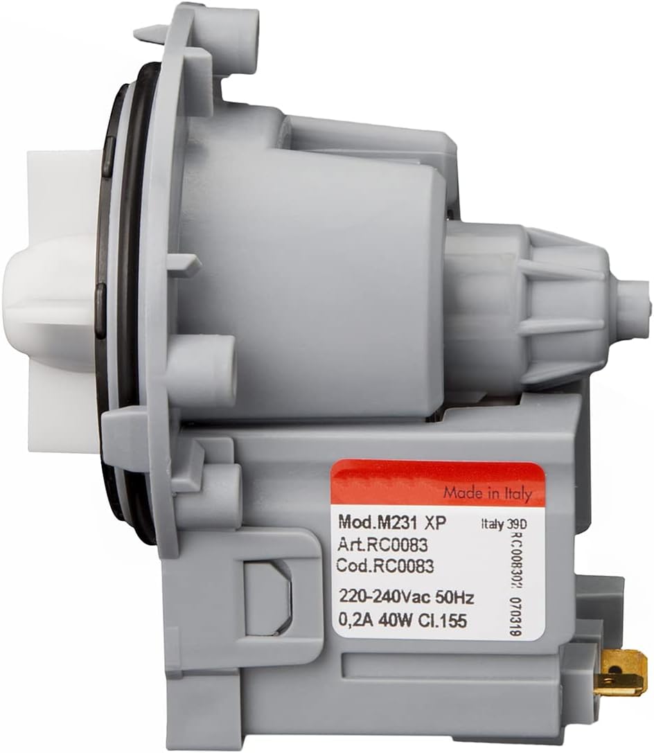 MIRTUX Magnetic Drain Pump for Different Washing Machine Models: Askoll, LG, Otsein, Samsung, Zanussi, Corbero, Gorenje, M231 XP 40w - M332 - T2124 - T2107
