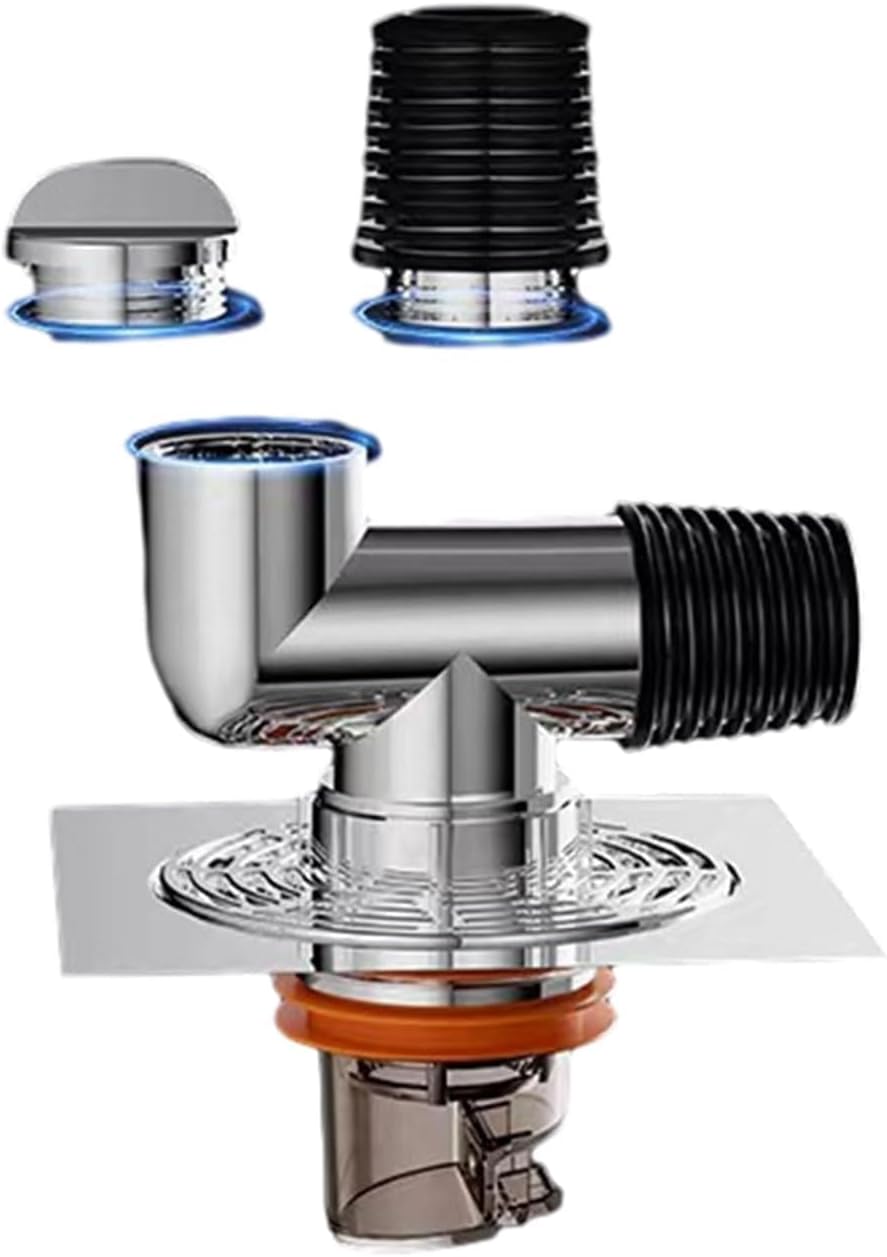 Joyzzz Washing Machine Floor Drain Connector, Universal Laundry Drain Adapter with Leak-Proof Seal, Heavy Duty PVC Pipe Fitting for Washing Machine Drainage System, Replacement Drainage Solution